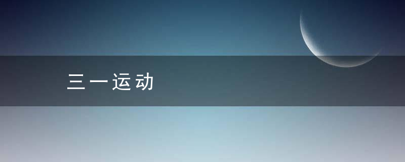 三一运动是什么意思