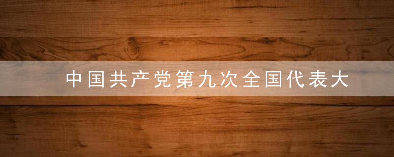 中国共产党第九次全国代表大是什么意思