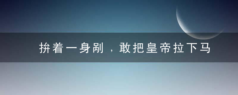 拚着一身剐﹐敢把皇帝拉下马是什么意思