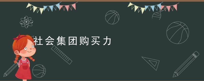 社会集团购买力是什么意思